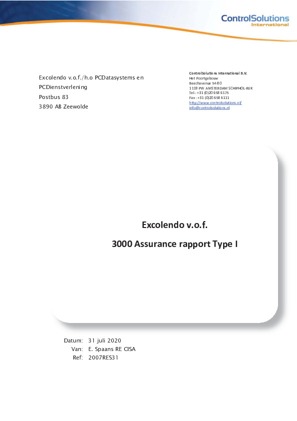 audit NEN7510 Excolendo PCD Online